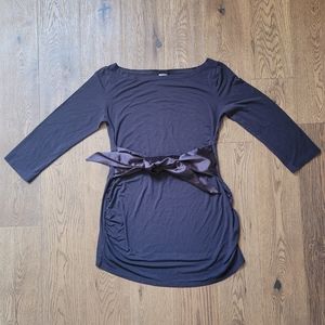 2/$10 Maternity Top with Long Sleeves Satin Sash